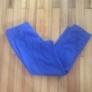 Royal Blue cotton pants size 6 ZAC & RACHEL front and back pockets lightweight